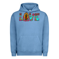 Pigment Pebble Blue love our lady of guadalupe Urban Hoodie - JahusDesignShop