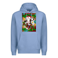 Colony Blue christmas cow air freshener Premium Hoodie - Artiststas