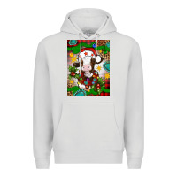 Dove Grey christmas cow air freshener Premium Hoodie - Artiststas