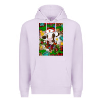 Lilac christmas cow air freshener Premium Hoodie - Artiststas