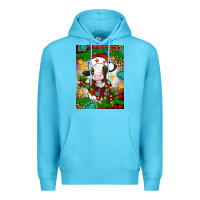 Ocean Blue christmas cow air freshener Premium Hoodie - Artiststas