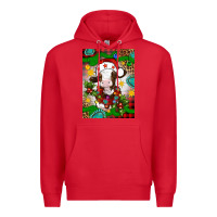 Red christmas cow air freshener Premium Hoodie - Artiststas