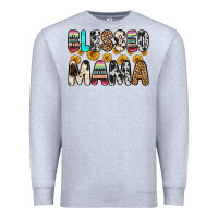 Heather Grey blessed mama Premium Sweatshirt - Zillion Design Studio