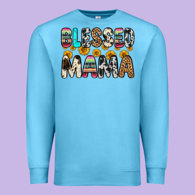 Blessed Mama Premium Sweatshirt Designed By Zillion Design Studio