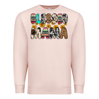 Pale Pink blessed mama Premium Sweatshirt - Zillion Design Studio