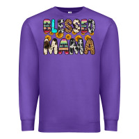 Purple blessed mama Premium Sweatshirt - Zillion Design Studio
