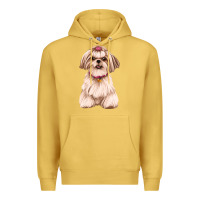 Antique Gold Shih Tzu Dog Design Premium Hoodie - JahusDesignShop