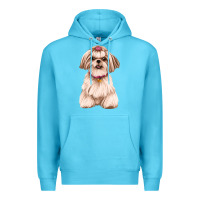 Ocean Blue Shih Tzu Dog Design Premium Hoodie - JahusDesignShop