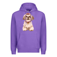 Purple Shih Tzu Dog Design Premium Hoodie - JahusDesignShop