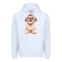 White Shih Tzu Dog Design Premium Hoodie - JahusDesignShop
