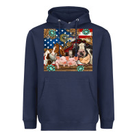 Navy American farm animals Heavyweight Hoodie - RanaPortraitStore