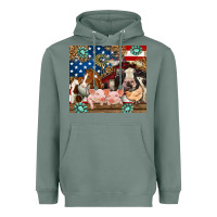 Sage American farm animals Heavyweight Hoodie - RanaPortraitStore