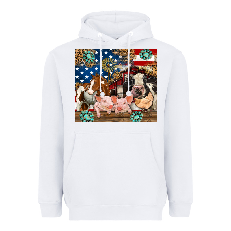 American Farm Animals Heavyweight Hoodie by RanaPortraitStore | Teevron