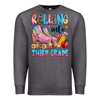 Charcoal Heather rolling into third grade Premium Sweatshirt - texasbilliewilder