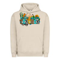 Pigment French Oak wife mom teacher with sunflowers Urban Hoodie - AdoDesignShop