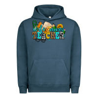 Pigment Midnight Navy wife mom teacher with sunflowers Urban Hoodie - AdoDesignShop