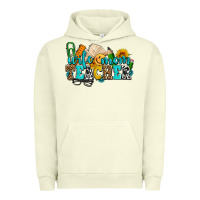 Pigment Pistachio wife mom teacher with sunflowers Urban Hoodie - AdoDesignShop
