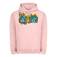 Pigment Salmon wife mom teacher with sunflowers Urban Hoodie - AdoDesignShop