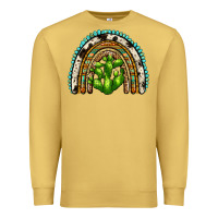 Antique Gold western cactus rainbow Premium Sweatshirt - Zillion Design Studio