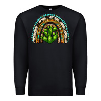 Black western cactus rainbow Premium Sweatshirt - Zillion Design Studio