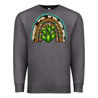 Charcoal Heather western cactus rainbow Premium Sweatshirt - Zillion Design Studio