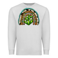 Dove Grey western cactus rainbow Premium Sweatshirt - Zillion Design Studio