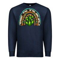 Navy western cactus rainbow Premium Sweatshirt - Zillion Design Studio