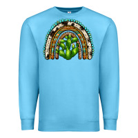 Ocean Blue western cactus rainbow Premium Sweatshirt - Zillion Design Studio
