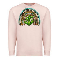 Pale Pink western cactus rainbow Premium Sweatshirt - Zillion Design Studio
