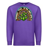 Purple western cactus rainbow Premium Sweatshirt - Zillion Design Studio