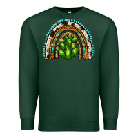 Sports Green western cactus rainbow Premium Sweatshirt - Zillion Design Studio