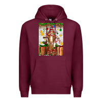 Burgundy christmas goat air freshener Premium Hoodie - Artiststas