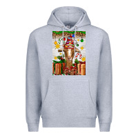 Heather Grey christmas goat air freshener Premium Hoodie - Artiststas