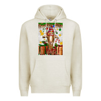 Oatmeal Heather christmas goat air freshener Premium Hoodie - Artiststas