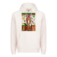 Pale Pink christmas goat air freshener Premium Hoodie - Artiststas