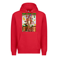 Red christmas goat air freshener Premium Hoodie - Artiststas