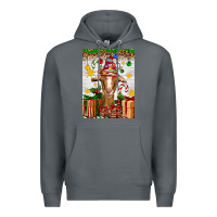 Rock christmas goat air freshener Premium Hoodie - Artiststas
