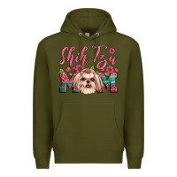 Army Green love shih tzus Premium Hoodie - JahusDesignShop
