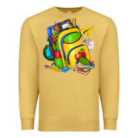 Antique Gold school bag Premium Sweatshirt - texasbilliewilder