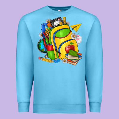 School Bag Premium Sweatshirt Designed By Texasbilliewilder
