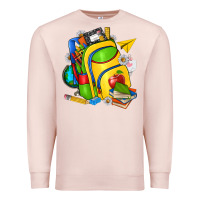 Pale Pink school bag Premium Sweatshirt - texasbilliewilder