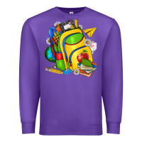 Purple school bag Premium Sweatshirt - texasbilliewilder