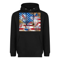 Black American Heavyweight Hoodie - RanaPortraitStore