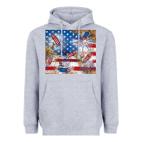 Heather Grey American Heavyweight Hoodie - RanaPortraitStore