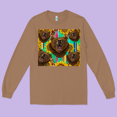 Bear Tumbler Long Sleeve Tee Designed By Barkaloodesign
