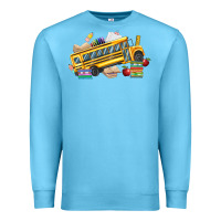Ocean Blue school bus driver Premium Sweatshirt - texasbilliewilder