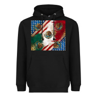 Black American with mexican flag Heavyweight Hoodie - RanaPortraitStore