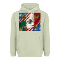 Matcha American with mexican flag Heavyweight Hoodie - RanaPortraitStore