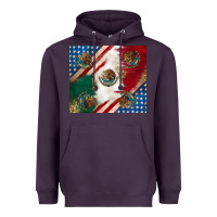American With Mexican Flag Heavyweight Hoodie | Teevron