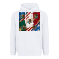 White American with mexican flag Heavyweight Hoodie - RanaPortraitStore